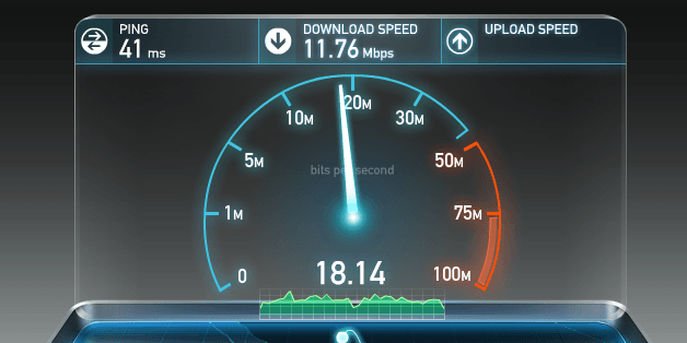 Figure 1-2. Upstream and downstream test (speedtest.net)